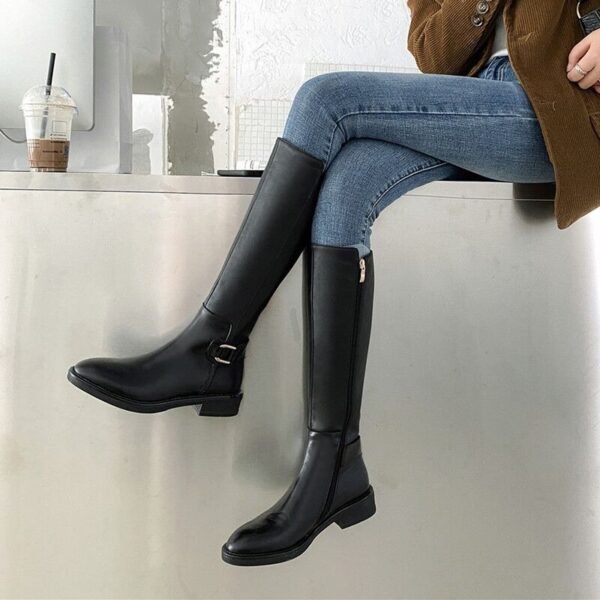 Below The Knee Knee-high Boots Knight Boots Women - Image 6