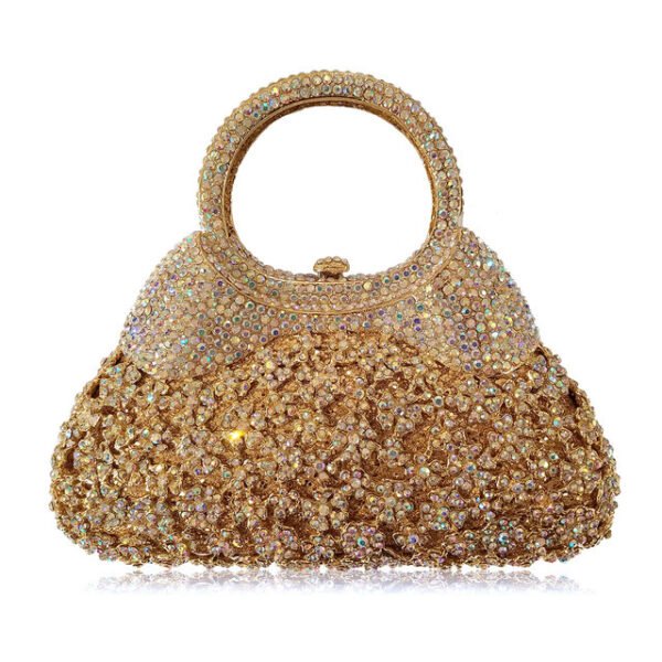 Women's Handmade Diamond Openwork Crystal Evening Bag - Image 4