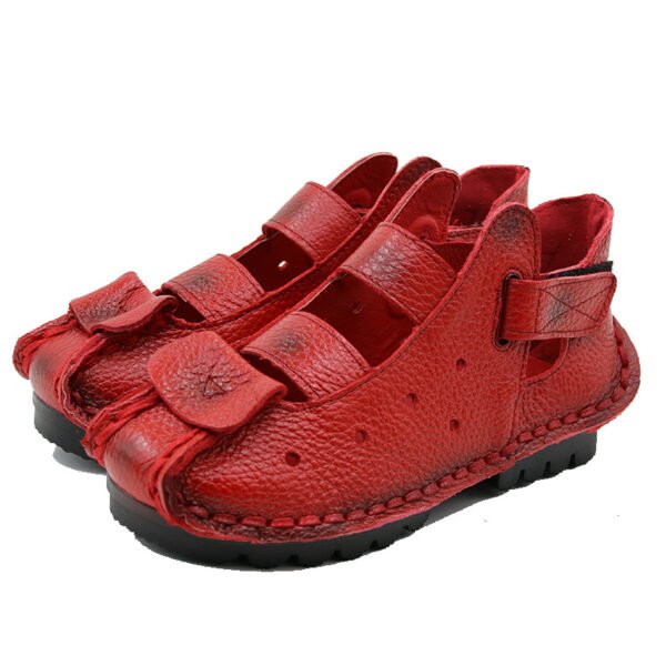 Women's Flat Non-slip Large Size Sandals Leather Soft Sole - Image 5