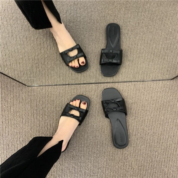 Women's Flat Bow Small Sandals And Slippers - Image 8