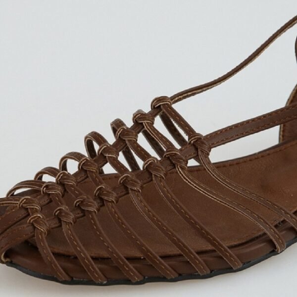 Woven Hollowed Out Vintage Sandals - Image 7