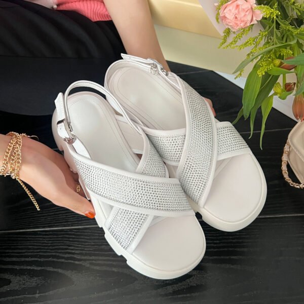 Women's Platform Heightening Rhinestone Sandals - Image 5