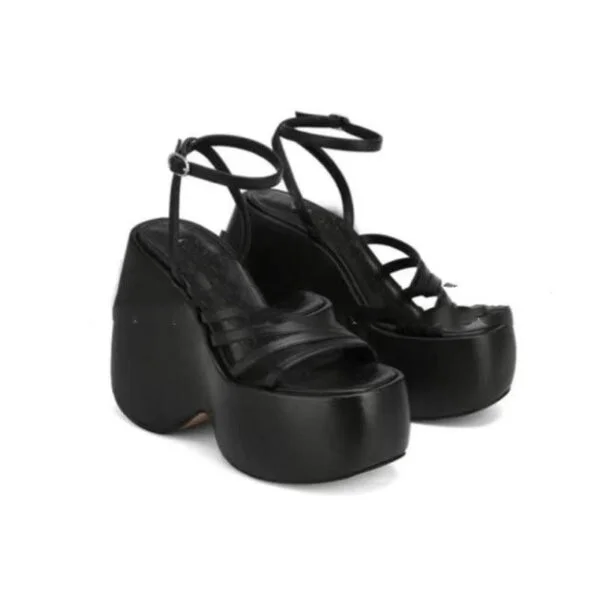 Women's Waterproof Platform Plus Size High Heels - Image 3