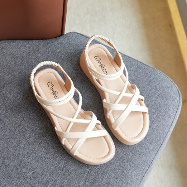 Women's New Lace Up Fashion Tendon Bottom Beach Sandals - Image 7