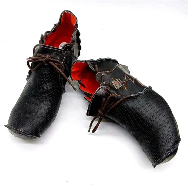 2024 Fashion boots New Leather Leisure Short Boots Fashion Leather Shoes Women Shoes Shoelaces Design Fish Mouth Design Sexy - Image 2