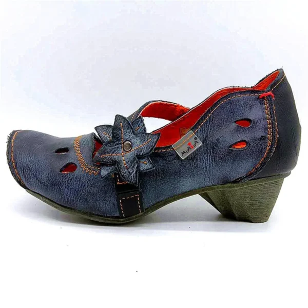 British Style Retro Handmade Leather Women'S Shoes Low-Heeled SoftLiterary Shallow - Image 2