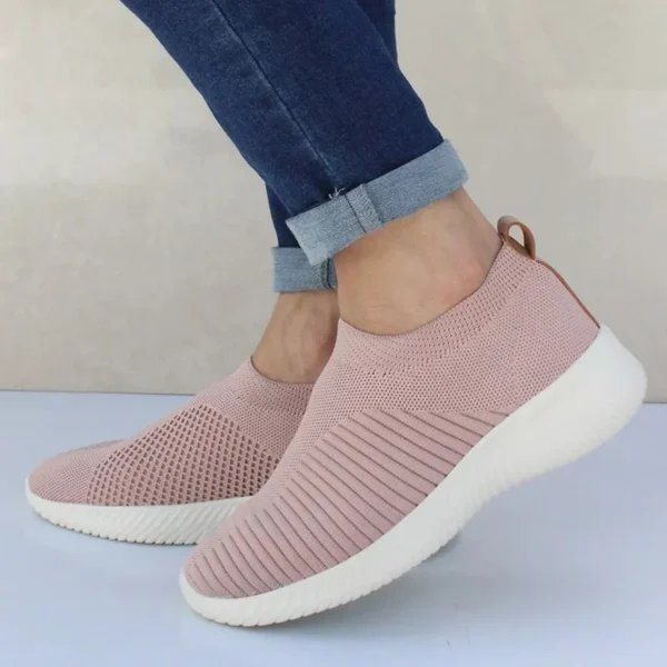 Women Shoes Knitting Sock Sneakers Women Spring Summer Slip On Flat Shoes Women Plus Size Loafers Flats Walking krasovki Famela - Image 8