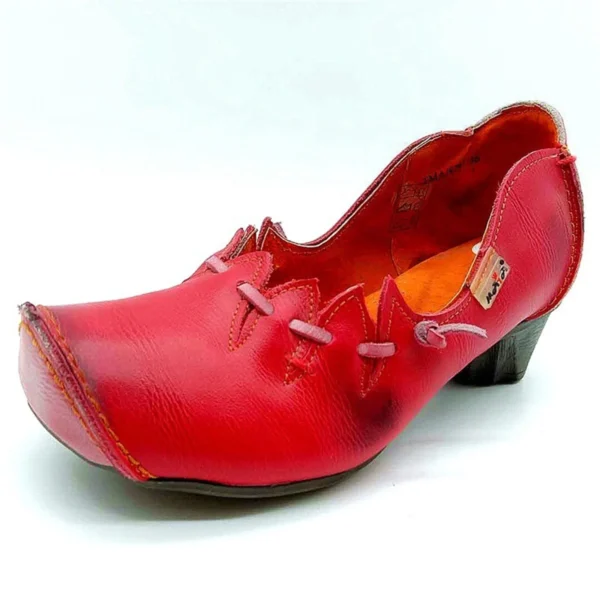 British Style Retro Handmade Leather Women'S Shoes Low-Heeled SoftLiterary Shallow - Image 7