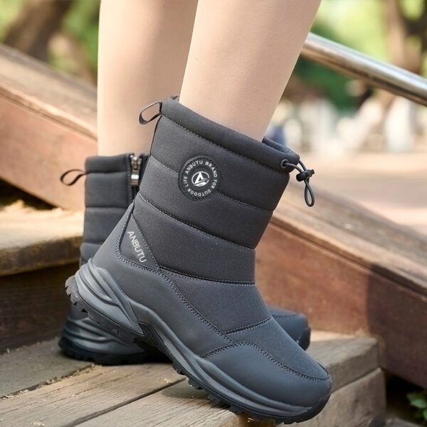 Women's Non-slip Cotton Shoes Fleece Lined Padded Warm Keeping - Image 3