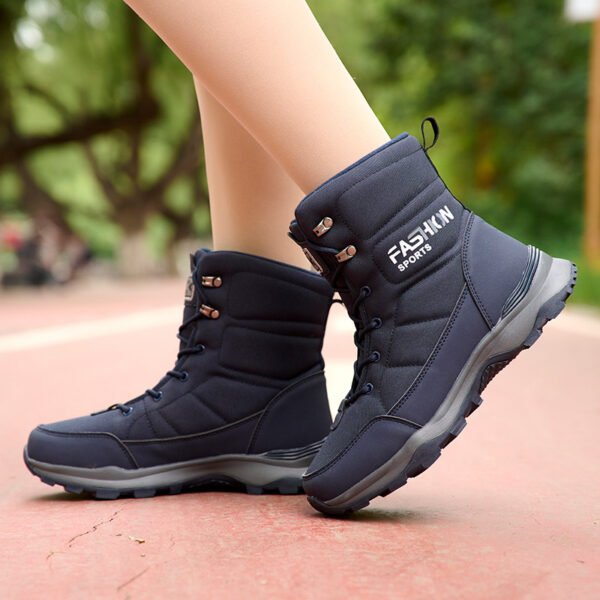 Women's Non-slip Cotton Shoes Fleece Lined Padded Warm Keeping - Image 7