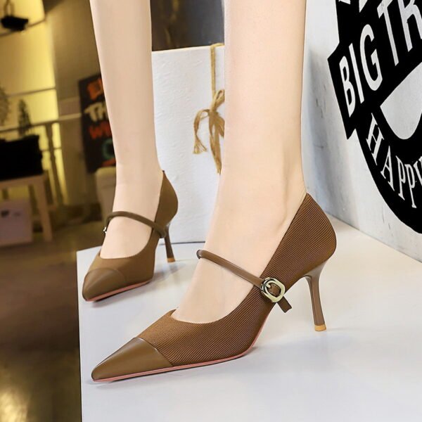 Women's High Heels Stiletto Heel Shallow Mouth Pointed Toe - Image 3