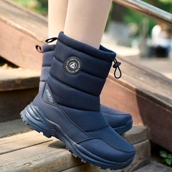 Women's Non-slip Cotton Shoes Fleece Lined Padded Warm Keeping - Image 4