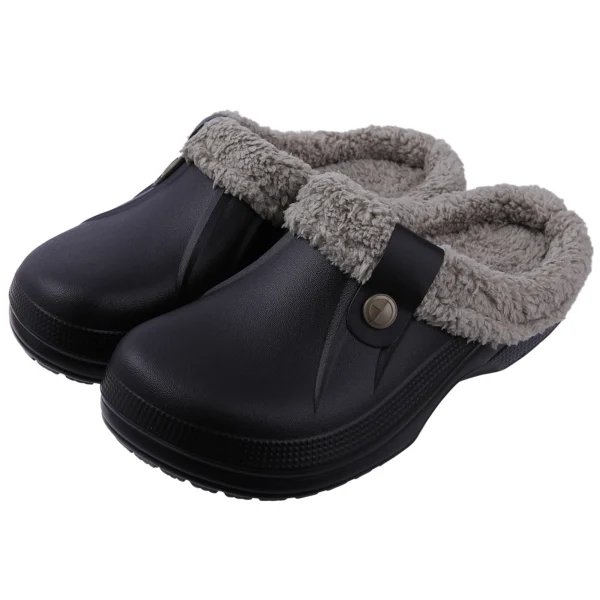 Comwarm Indoor Women Warm Slippers Garden Shoes Soft Waterproof EVA Plush Slippers Female Clogs Couples Home Bedroom Fuzzy Shoes - Image 9