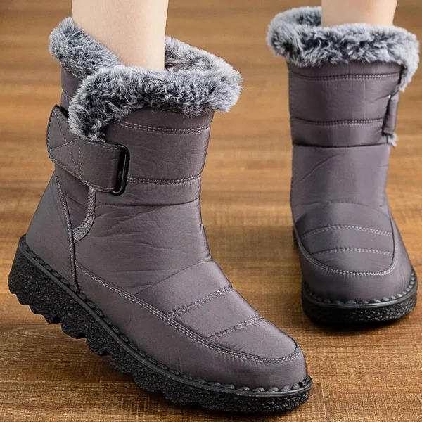 Women's Boots 2023 New Winter Shoes For Women Heeled Winter Boots Waterproof Snow Boots Elegant Warm Fur Winter Footwear Female - Image 3