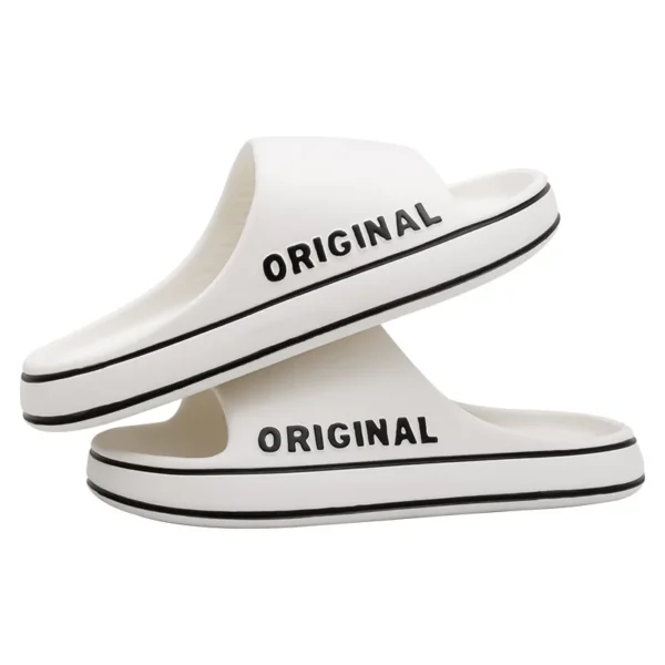 Women Thick Sole Summer Beach Seaside Slides Bathroom Anti Slip Slipper Soft Sandals Fashion Ultra Light Letter Shoe - Image 13