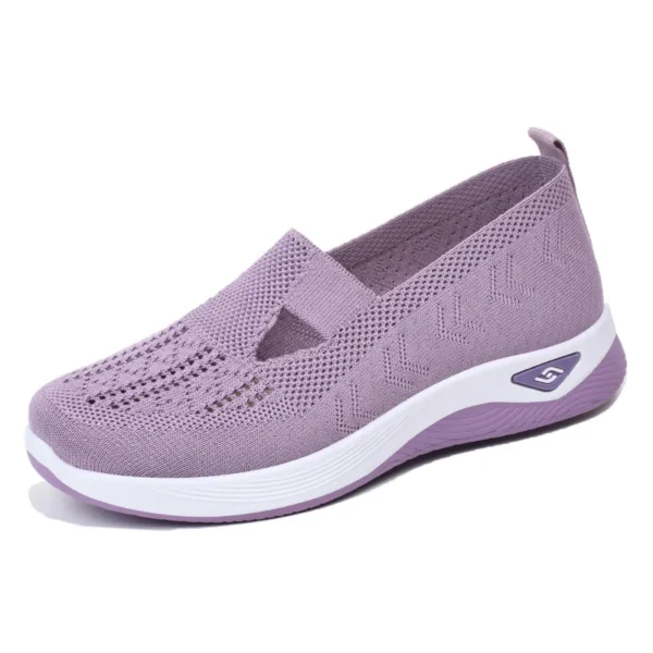 Women's shoes, breathable and comfortable in spring and summer, single shoes for mothers, soft soles, casual blue mesh shoes - Image 10