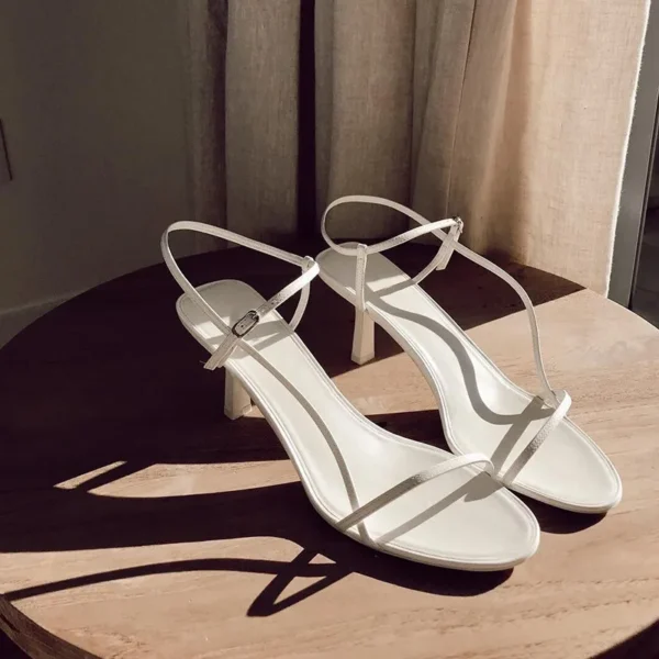 Women's Sandals Kitten heel Thin belt Thin heel French Pumps Sandals fairy style 2023 summer new High heel Fashion sexy Style - Image 2