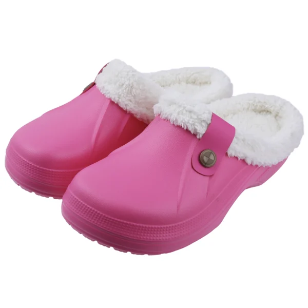 Comwarm Indoor Women Warm Slippers Garden Shoes Soft Waterproof EVA Plush Slippers Female Clogs Couples Home Bedroom Fuzzy Shoes - Image 10