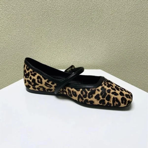 Fashion Women's Flat Shoes Round Toe Leopard Print Casual Shoes Woman Breathable Slip-on Outdoor Soft Mary Jane Shoes 2024 New - Image 5