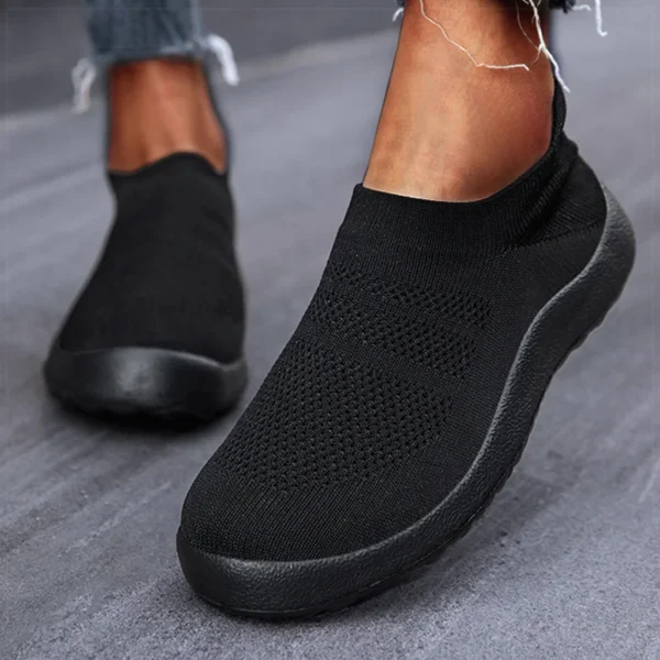 Women Sneakers For Summer Flat Shoes Women Slip On Sock Flats Shoes Casual Zapatillas Mujer Breather Sports Shoes Female Loafers - Image 4