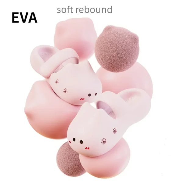 Women Summer EVA Non-slip Slippers Ladies Cute Cat Cartoon Home Indoor Sandals Female Outwear Soft Sole Pump Shoes - Image 3