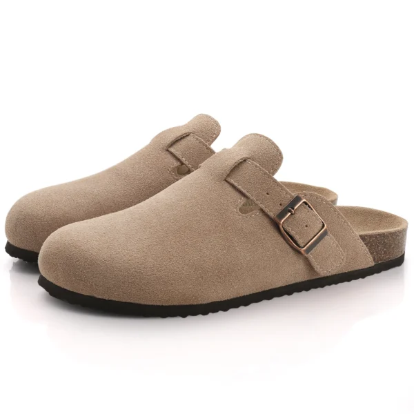 Crestar New Fashion Women's Clogs Suede Mules Slippers Cork Insole Sandals With Arch Support Outdoor Lovers Beach Sandals - Image 9