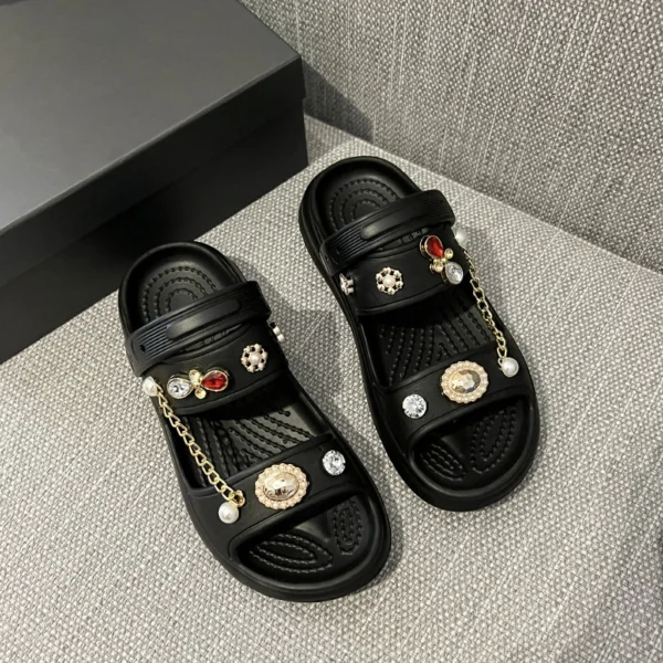 Women's Sandals 2024 New Arrival Fashion Slippers 6cm Thick Sole Comfortable Casual Beach Slides Popular Lovely Clogs For Girls - Image 6