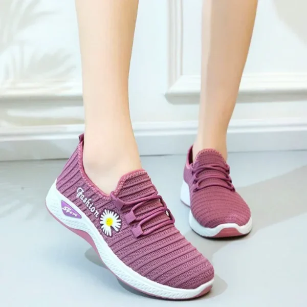 Adult sneakers, women's light running shoes, net shoes, comfortable soft soled sneakers, women's breathable casual single shoes - Image 3