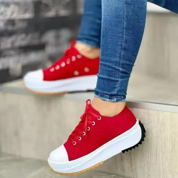 2023 New Fashion Summer Women Casual Shoes Plus Size Sneakers For Women Platform Sport Shoes Female Lace up Tennis Shoes Size 43 - Image 6