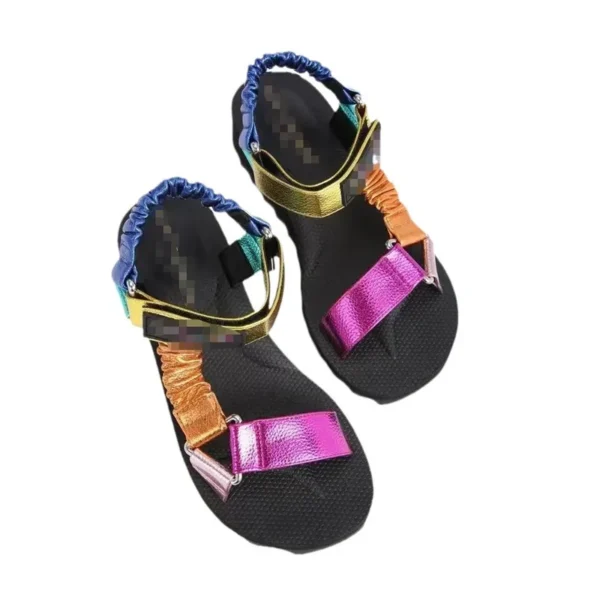 2023 Summer Flat Women's Shoes Hemp Rope Set Foot Beach Sandals Outdoor All-match Casual Slippers Large Size Women Sandals - Image 4