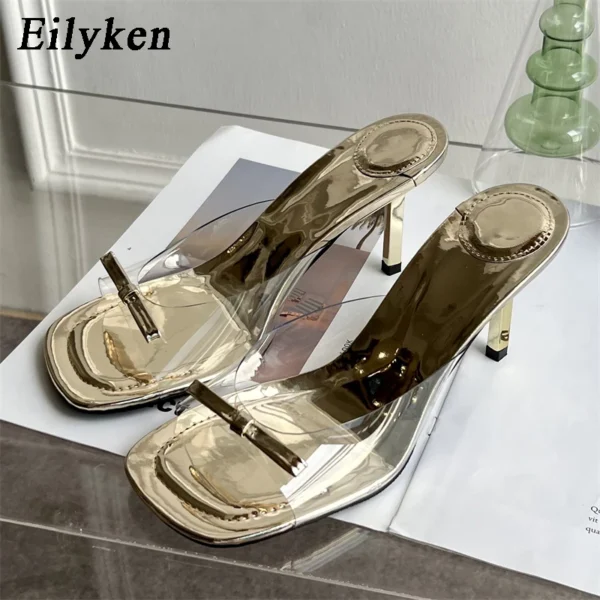 Eilyken Summer Fashion Butterfly-knot Satin Women Slipper Slip On Ladies Sandal Thin High Heel Outdoor Dress Slides Shoes - Image 7