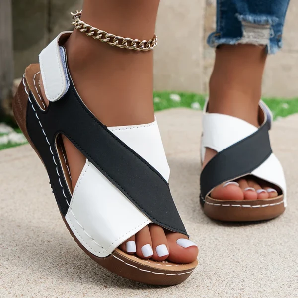 Women's Sandals Summer 2024 Wedge Heels Shoes Women Heeled Sandals Mix Color Summer Shoes Female Footwear Wedges Sandalias mujer - Image 2