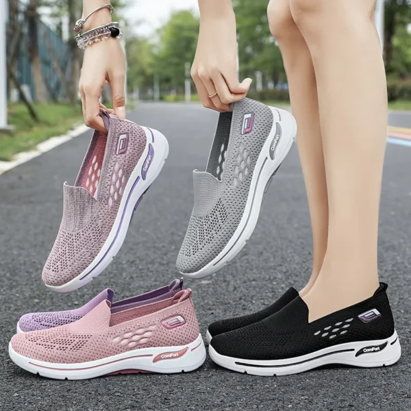 2024 Spring New Mesh Women's Running Shoes Breathable Casual Single Shoes Old Beijing Cloth Shoes Mainland China - Image 3