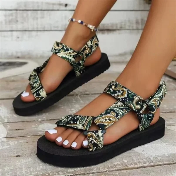 2023 Summer Flat Women's Shoes Hemp Rope Set Foot Beach Sandals Outdoor All-match Casual Slippers Large Size Women Sandals - Image 9