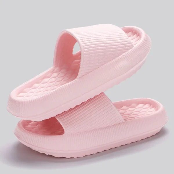 Women's Thick Platform Cloud Slippers EVA Soft Sole Pillow Slides Summer Beach Flip Flops Women Non Slip Bathroom Home Slippers - Image 2