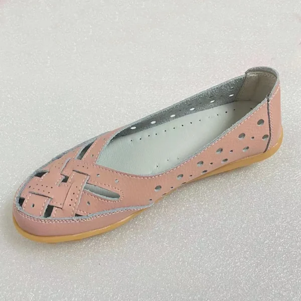 2023 Summer New Women Sandals  Fashion Soft Sole Flat Heel  Women Hollow Flat Shoes Woman Genuine Leather Shoes Female Casual - Image 10