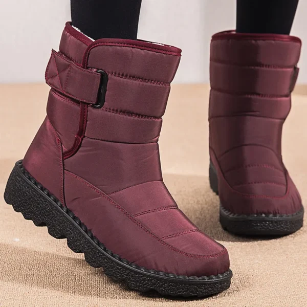 Women's Boots Super Warm Winter Boots With Heels Snow Boots Rubber Booties Fur Bota Feminina Short Boot Female Winter Shoes - Image 3