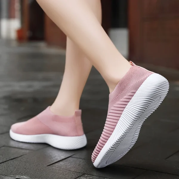 Women Vulcanized Shoes High Quality Women Sneakers Slip On Flats Shoes Women Loafers Plus Size 42 Walking Flat - Image 3