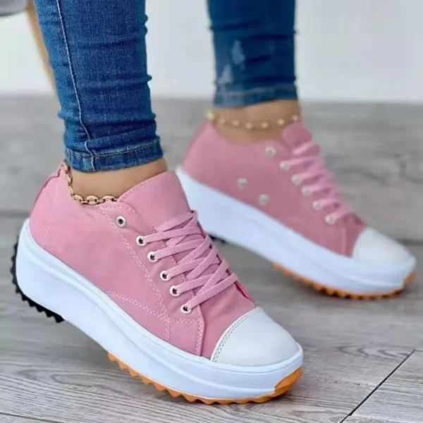 2023 New Fashion Summer Women Casual Shoes Plus Size Sneakers For Women Platform Sport Shoes Female Lace up Tennis Shoes Size 43 - Image 5