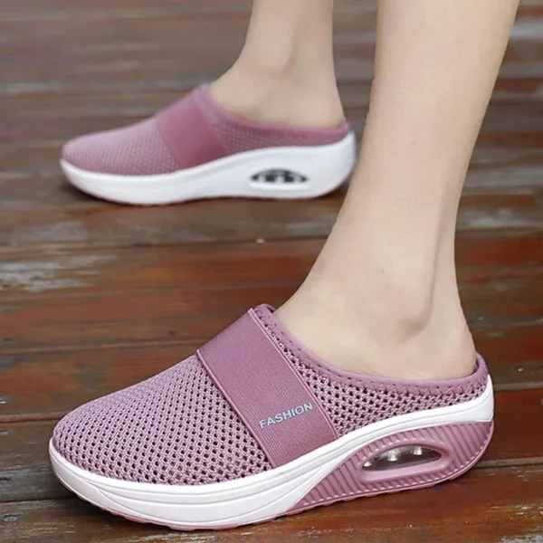 Women Wedge Breathable Slippers 2024 Summer Anti-slip Premium Sandals Vintage Casual Female Platform Shoes Plus Size Slides - Image 2