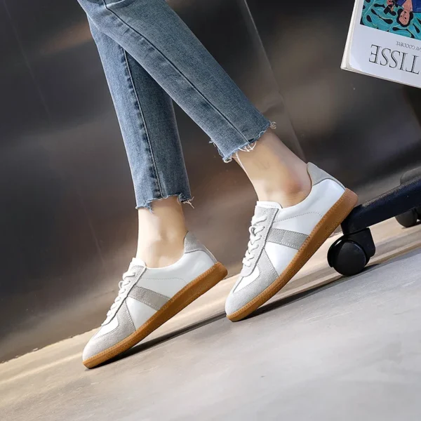 AIYUQI Women's Sneakers 2024 New Genuine Leather Ladies Moral Training Shoes Casual Spring Flat Shoes Women - Image 3