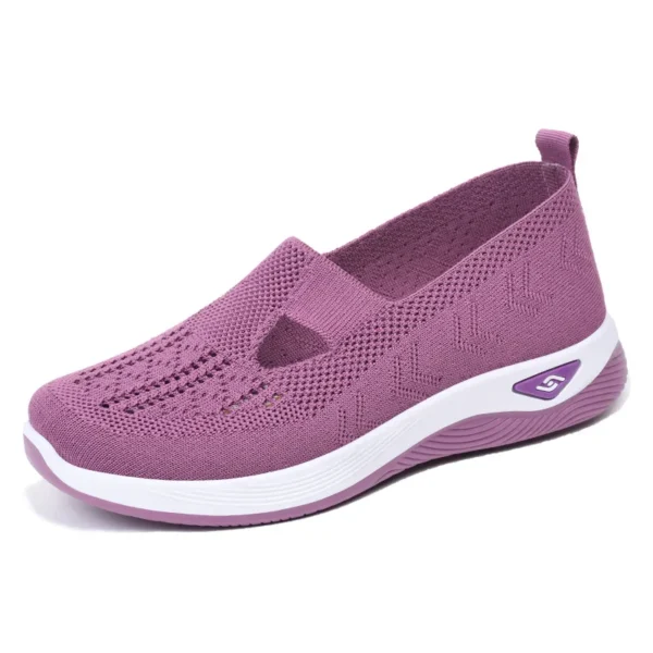 Women's shoes, breathable and comfortable in spring and summer, single shoes for mothers, soft soles, casual blue mesh shoes - Image 9