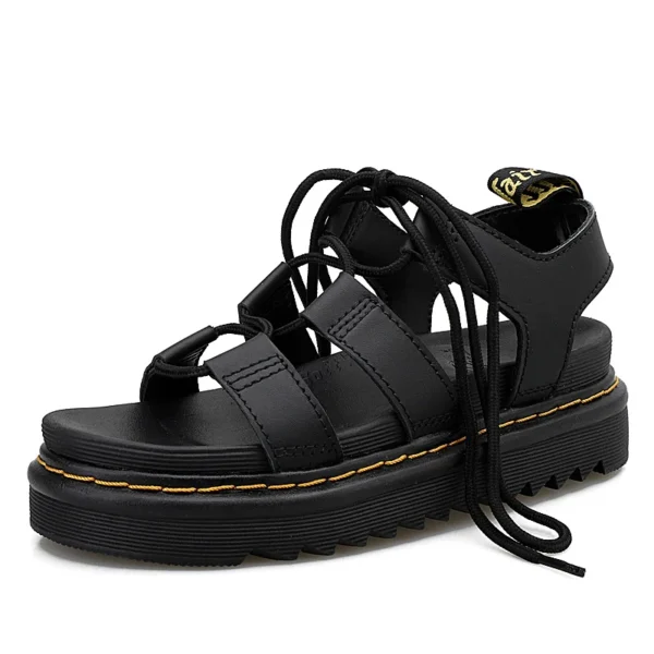 Elegant Black Designer Women's Sandals Summer 2024 High Quality Comfortable Platform Sandals Women Brand Luxury Womens Sandals - Image 9