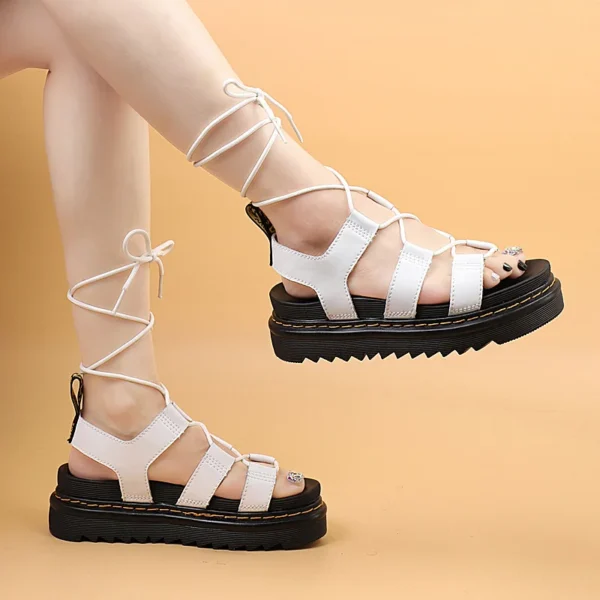 Elegant Black Designer Women's Sandals Summer 2024 High Quality Comfortable Platform Sandals Women Brand Luxury Womens Sandals - Image 6