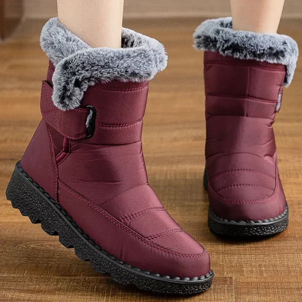 Women's Boots 2023 New Winter Shoes For Women Heeled Winter Boots Waterproof Snow Boots Elegant Warm Fur Winter Footwear Female