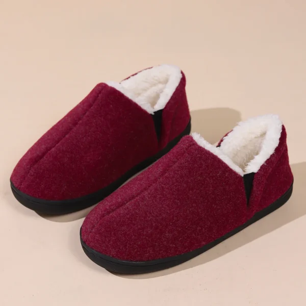 Bebealy New House Shoes Casual Women Shoes Winter Indoor Fluffy Home Shoes For Men Outdoor Antiskid High Ankle Furry Slippers - Image 7