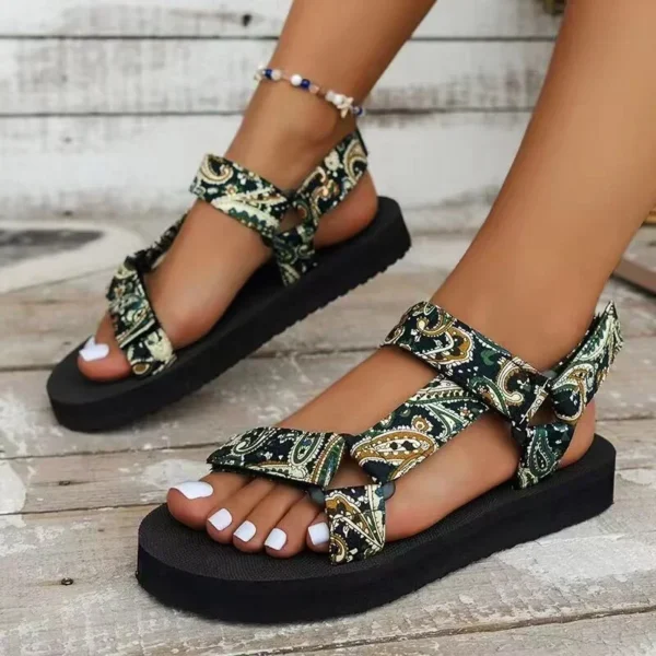 2023 Summer Flat Women's Shoes Hemp Rope Set Foot Beach Sandals Outdoor All-match Casual Slippers Large Size Women Sandals - Image 6