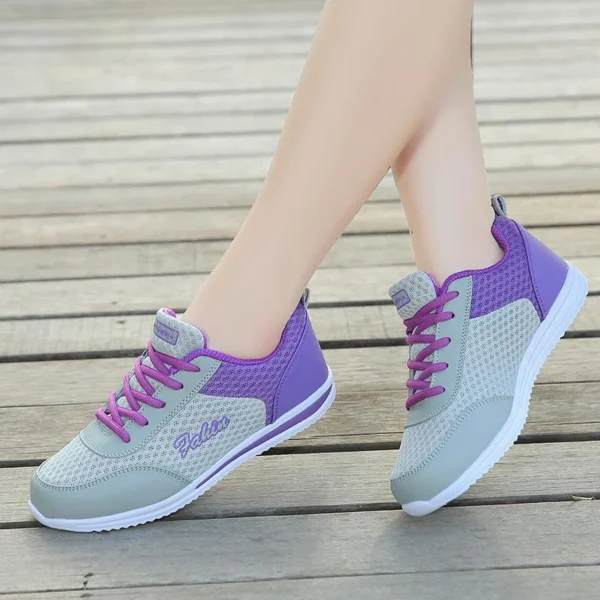 Women Sneakers Fashion Lace Up Shoes Woman Sneakers Flat Shoes For Women Soft Solid Color Tenis Feminino Female Footwear - Image 10