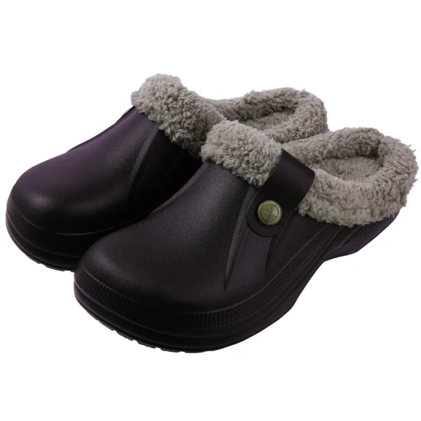 Comwarm Indoor Women Warm Slippers Garden Shoes Soft Waterproof EVA Plush Slippers Female Clogs Couples Home Bedroom Fuzzy Shoes - Image 7