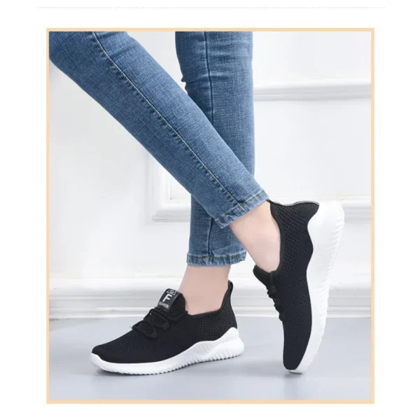 2023 Women's Casual Sneakers Summer Comfortable Breathable Platform Shoes Fashion Women Versatile Lace-up Shoe кроссовки женские - Image 4